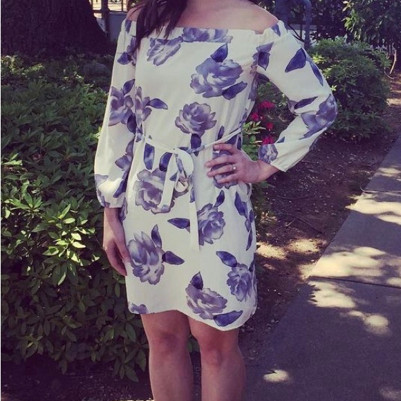 BLVD Off the Shoulder Rose Dress - Picture 1 of 5